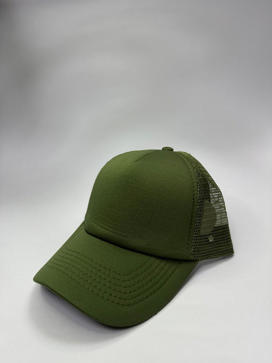 Gorra Acrilica Malla Verde Militar