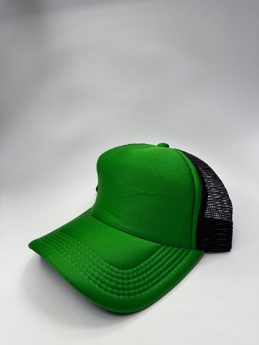 Gorra Acrilica Malla Verde y Negro