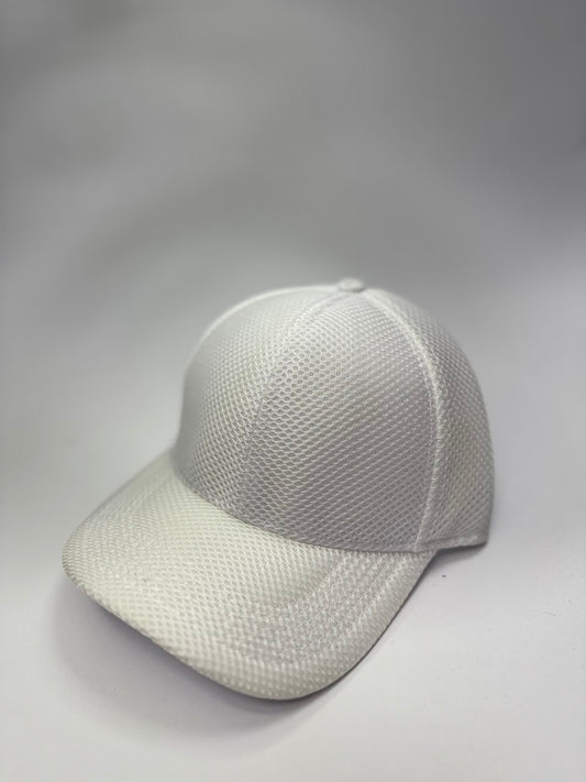 Gorra Malla Completa Unicolor Blanca