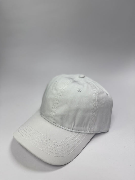 Gorra Prelavada Unicolor Blanca