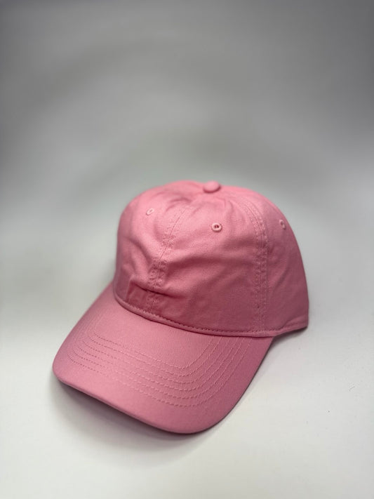 Gorra Prelavada Unicolor Rosa